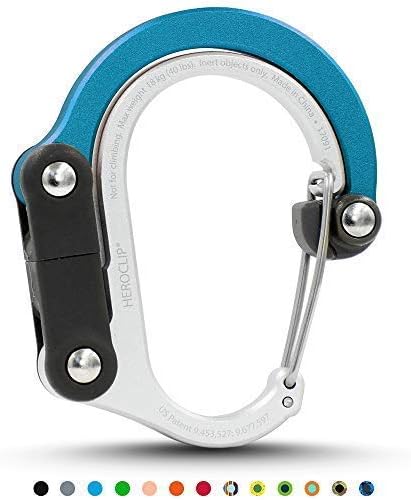 HEROCLIP Carabiner Clip and Hook (Mini) | For Travel, Luggage, and Small Bags