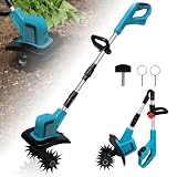 Akku-Bodenhacke f&uuml;r Makita 18V Batterie,550W Gartenfr&auml;se akku,15 cm Bodenbearbeitungstiefe,20 cm Bearbeitungsbreite,360RPM,Fr&auml;stiefe Gartenfr&auml;se mit Verstellbarer Zusatzgriff (Ohne Akku)