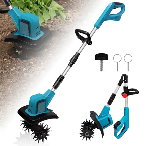 Akku-Bodenhacke für Makita 18V Batterie,550W Gartenfräse akku,15 cm Bodenbearbeitungstiefe,20 cm