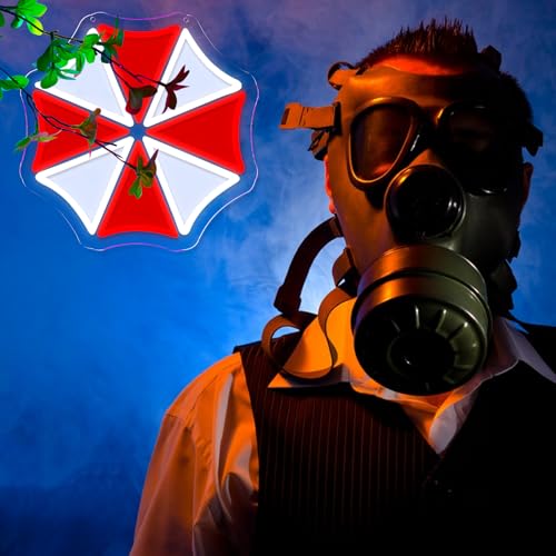 Image of Pugna Red White Umbrella Neon Signs for Wall Decor Neon Lights for Bedroom Led Signs Suitable for Dormitory Man Cave Christmas Gift