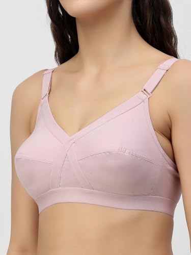 Image of Floret Women's Pure Cotton-Fabric Non Padded & Non-Wired Cut & Sew /Full Coverage Bra