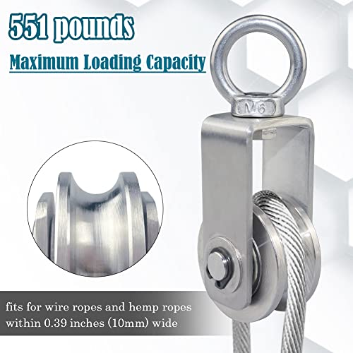 Fonuno DL5189 Cable Pulley Wheel Stainless Steel Swivel Pulley Block Silence Rotation Traction Wheel thumb #1