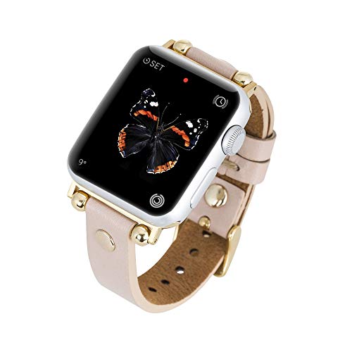 Bracelet montre cuir Venito Perugia rose doré, le cadeau idéal Apple Watch