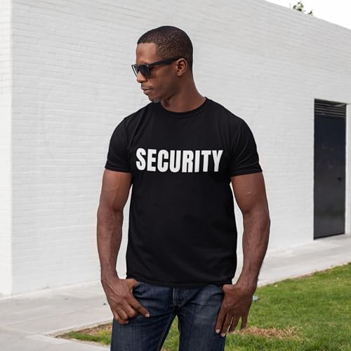 Sweet Gisele Security Uniform T-Shirt for Men, Staff T Shirt Tee for Events Concerts, Guards, Weddings, Front and Back Print4