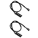 JYOPTO 2 szt. czarny PWM wentylator piasta wentylator procesor chłodzenie 4-kierunkowy czarny rękaw pleciony kabel wentylatora 4-pinowy/3-pinowy 38,5 cm wysokowydajny rozdzielacz koncentratora do 12 V komputera stacjonarnego wentylatory chłodzące