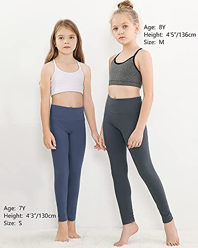 Stelle Calça legging esportiva para meninas, dança, treino, corrida, ioga, Azul ardósia escuro, 11-1