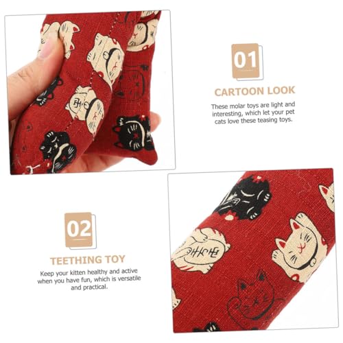 VICASKY 3個 猫用抱き枕型キャットニップおもちゃ 噛む遊びを促進するインタラクティブ抱枕型グラインディングトイ 室内猫のストレス解消