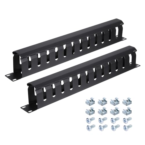 Gestion de câbles 1U 19 pouces à 12 fentes pour optimiser le flux d'air en rack