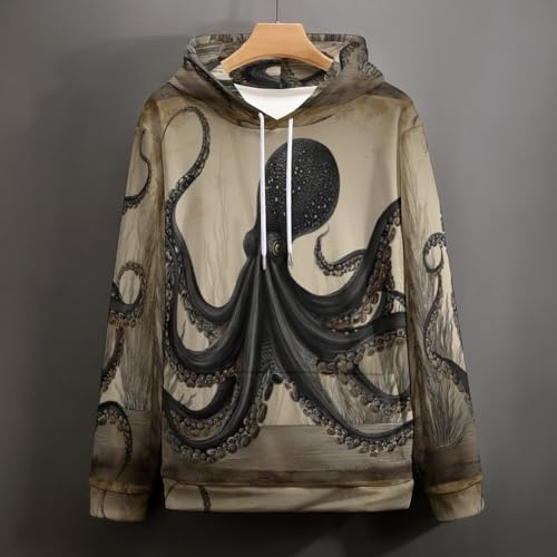Pull à manches longues imprimé 3D de qualité aux finitions vintage médiévales - 3