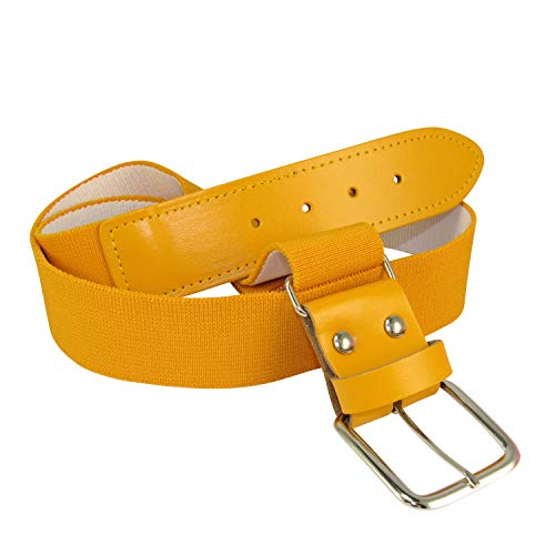 TCK Adult Baseball & Softball Belt Adjustable Elastic Gold/Yellow Adult