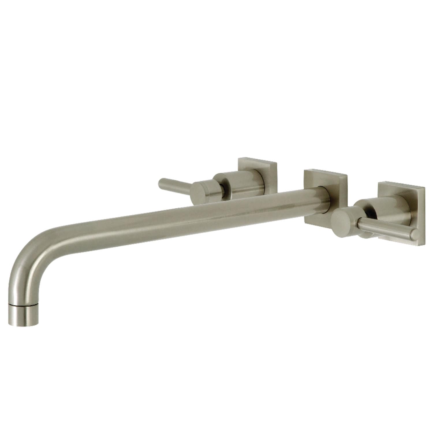Mitigeur mural Kingston Brass Concord en laiton massif et finition nickel brossé premium