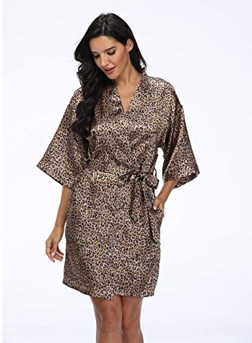 Image of Women's Pure Short Silky Robes Bridesmaid Bride Party Satin Robes Sleepwear