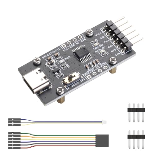 WatangTech SG-C2303-01C USB to UART Serial Module (PL2303GS Chip) Supports 3.3V/5V TTL Level, Compatible with Windows/Linux/macOS/Raspberry Pi, High-Speed 12Mbps, with Hardware Flow Control (RTS/CTS)