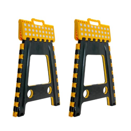 Kit 2 Banqueta Plástica Dobrável Resistente Retrátil 45cm com Capacidade de 150 kg