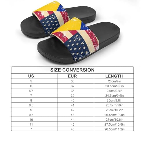 U.S.A And Bosnia And Herzegovina Retro Flag House Slippers for Women Men Lightweight Open-toe Slide Shoes for Bathroom Swimming Beach2