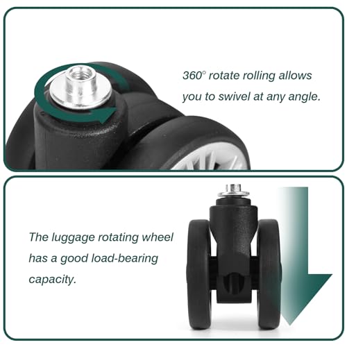 Luggage Suitcase Wheels Replacement, 2 Pack Luggage Wheel Repair Set, Luggage Suitcase Caster Replacement Parts4