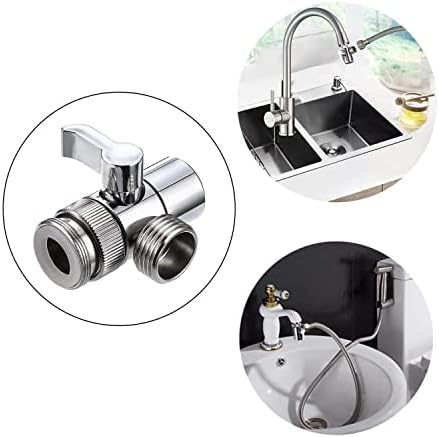TOSCOS Diverter Valve, Alloy Shower Faucet 2 Way Diverter Valve, Brass Diverter Valvefor Kitchen Sink Faucet or Bathroom