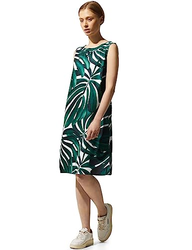 STREET ONE Damen A143644 Sommerkleid Floral, Lagoon Green, 36 EU