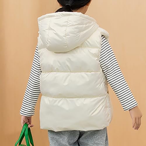 Girls Puffer Vest Kids Boys Thick Warm Sleeveless Down Jackets Lightweight Waterproof Zipper Hooded Quilted Gilet2