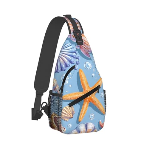 Bolso bandolera estampado estrella de mar unisex miniatura 2