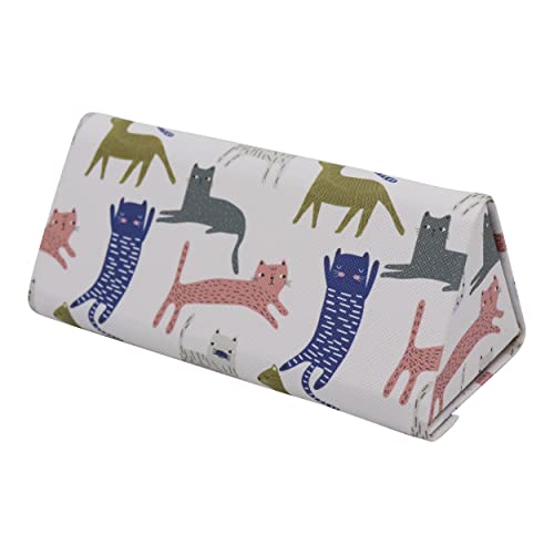 Real Sic Adorable Animal Glasses Case - Magnetic Folding Leather Feel Hard Case For All Glasses (Indie Cats) #TOP2