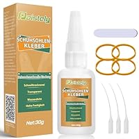 Schuhkleber Extra Stark Wasserfest, Transparenter Schuhsohlen Kleber, Professioneller Schuh Kleber für Sneakers, Sohlen, Stiefel, Sandalen, High Heels, Leder, Handtaschen und mehr