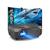 YOWHICK Projector with WiFi and Bluetooth, Native 1080P Outdoor Portable Movie Projector, 50%-100% Zoom, 400' Display, 4K Projector Compatible with HDMI/USB/PC/TV/PS5/DVD/Android/iOS