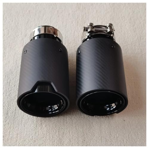 Embout d'échappement voiture pour remplacer une sortie rouillée par du carbone mat 60mm