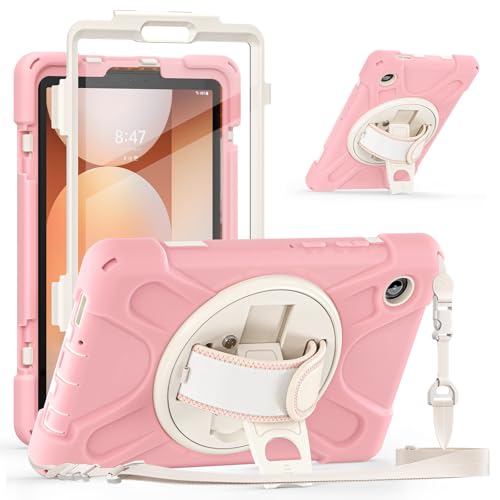 Coque Samsung Galaxy Tab A11 8.7 2025 antichoc rose avec protege-ecran