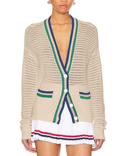 Image of Women Crochet Lightweight Cardigan Cover Up Open Front Long Sleeve Summer Cardigans