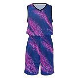 Basketball Trikots und Shorts Galaxy Marble, Bunt, L