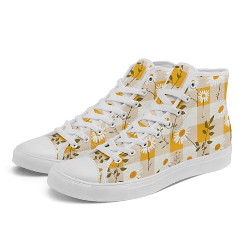 Spring Summer High Top Canvas Sneakers for Boys Girls, Breathable Lightweight Comfortable Rubber Sole Casual Outdoor Shoes3