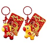 Bienvenue chance et succès dans l'année du cheval 2026 : cet adorable porte-clés mascotte de cheval est plus qu'un accessoire, c'est un symbole traditionnel d'énergie, de liberté et de succès pour le prochain Nouvel An lunaire. Le porter est censé inviter la chance et l'élan positif tout au long de l'année 2026.