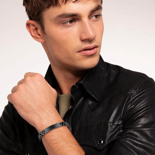 Personalized Engraved Bracelet for Men - Free Engraving Customized Bracelets,Hypoallergenic Stainless Steel Watch Band Link Chain Wristband,Trendy Adjustable Customizable Bracelet Jewelry for Women2