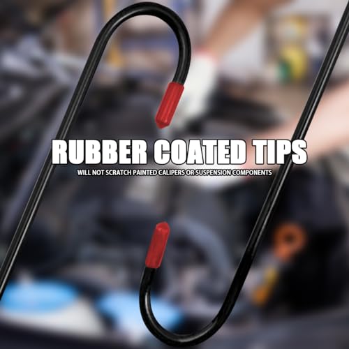 image for Mandark 4PCS Car Brake Caliper Hooks, Vehicle Caliper Hangers with Rub