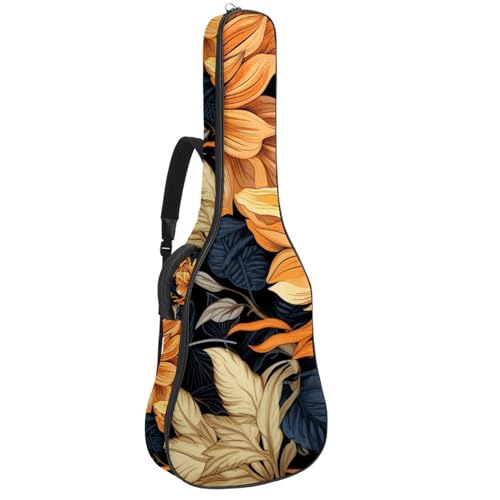 Sac pour guitare folk et acoustique imperméable à motif fleurs 42 pouces