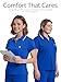 Eadflie Women's Scrub Tops - Cropped Zip-Front Polo Scrub Top - Medical Scrub Top with Chest Pocket, Pen Slot, Side Vents - (Royal Blue/M)
