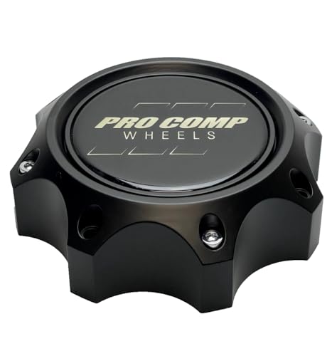 PRO COMP Satin Black Wheel Center Cap with Screws 503451542 34-8HS-CAP 503451501 YL JF023-2 Resin Logo