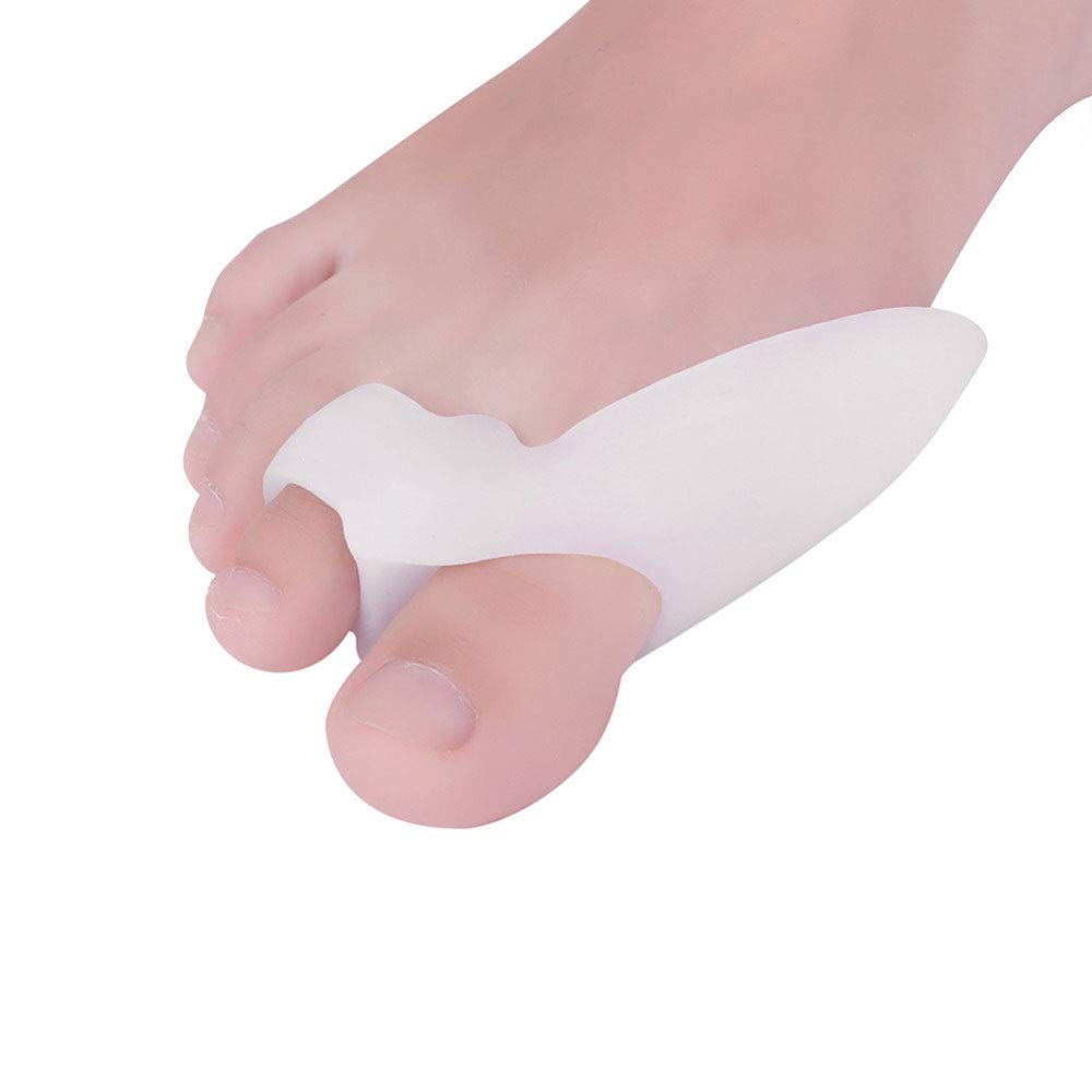 Pedimend, 2 paia di cuscinetti ortopedici per alluce valgo e dita a martello, per alluce valgo, deformazione e prevenzione dell’alluce valgo, raddrizzatore in silicone per dita sovrapposte