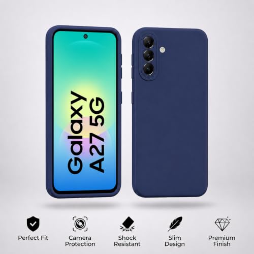 Image of ArmourPro Soft Silicone Back Cover for Samsung Galaxy A27 | Blue