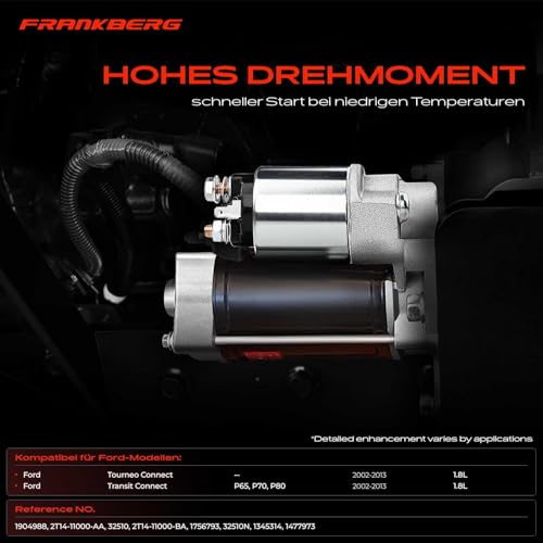 Motor de arranque de 10 dientes para coche Tourneo Connect 1.8L de 2002 a 2013 3
