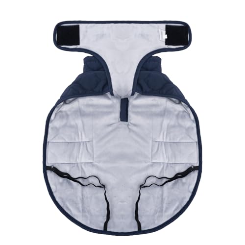 Wanderpfote Hundemantel – Steppjacke Hundejacke Stilvoll und Elegant – Hundemantel Wasserdicht – optimal für kleine und mittelgroße Hunde (Blau, M)