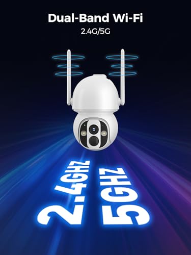 Image of Solar Security Camera Outdoor Wireless WiFi Pro, 4MP Color Night Vision, AI /PIR Motion Detection, 360 PT, 2-Way Audio, IP66, 2.4 /5GHz, SD /Cloud Storage, Compatible with Alexa, Mobile App & HomeBase