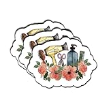 (3Pcs) Hair Hustler Floral Sticker Hair Stylist Hairdresser Barber Decals for Men Women Dad Adults Funny Laptops Phone Water Bottles Tumbler Cars Waterproof Vinyl Sticker Gifts for Woman 3'x2.3' Inch