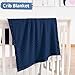 Pro Goleem Baby Soft Minky Dot Blanket with Silky Satin Backing Baby Gifts for Boys and Girls (Navy Blue, 30’’ x 40’’)