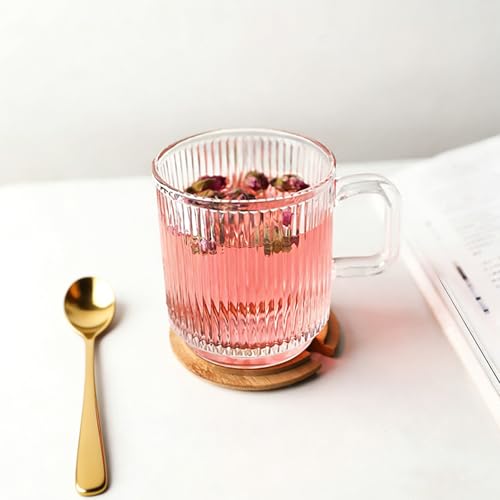 Set 2 Mugs de Vidrio 12oz con Tapa y Cuchara miniatura 7
