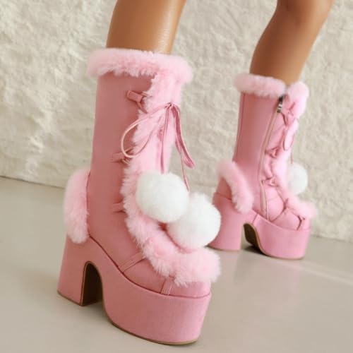 Bottes confortables pointure 42 avec talons chunky stables et chauds - 3