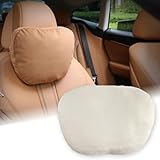 【極上リラックス】Evello ヘッドレスト 車 ネックパッド ネックピロー クッション 首クッション 首枕 首サポート ふわふわ 車用 長距離ドライブ便利グッズ sクラス (ホワイト)