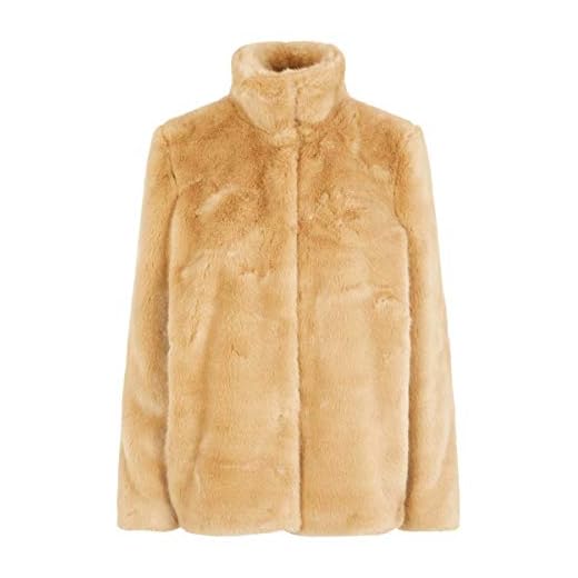 VERO MODA Vmmink fuskpäls jacka för kvinnor, Beige (Björk Birch), M