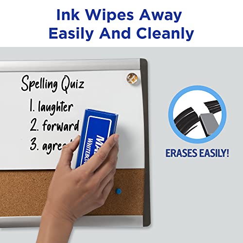 Image of Avery Marks A Lot Dry Erase Markers, Low Odor White Board Markers with Chisel Tip, 4 Assorted Colors (24409)